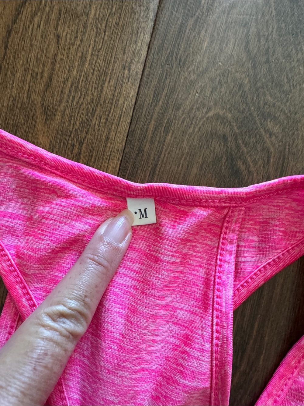 Women’s Racerback Tank Top in Vibrant Hot Pink - Picture 2 of 6